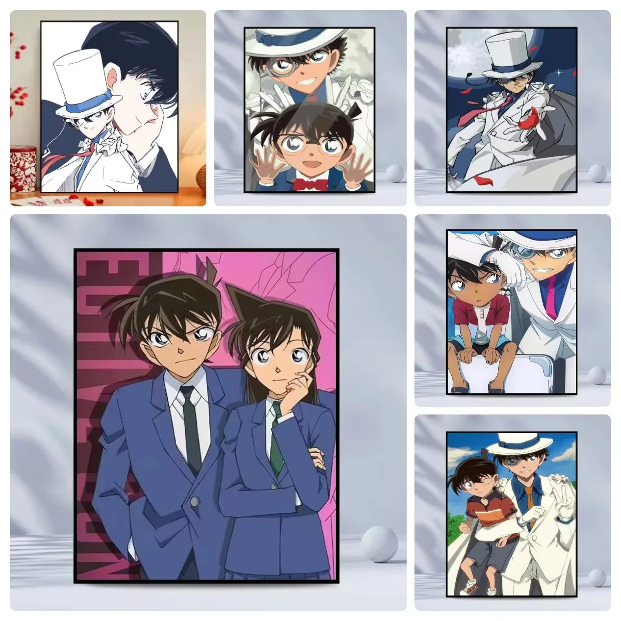 Diamond Painting Detective Conan Japanese Anime Round/Square Diamonds Mosaic Artwork Creative Handmade Home Office Decor Gift