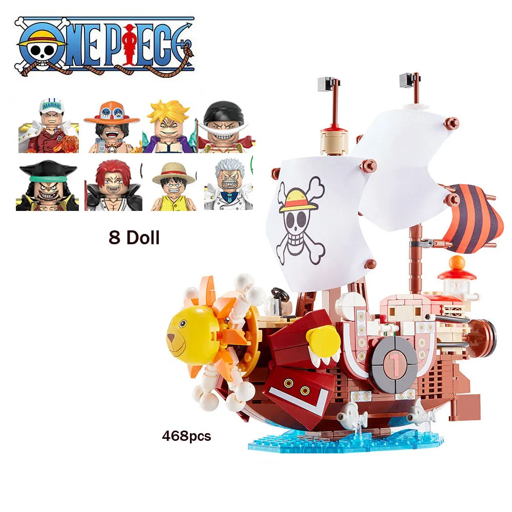 New One Piece Luffy Sorona Misanji Wanli Sunshine And Going Mwerry Building Block Toy Children\'s Birthday Christmas Gift