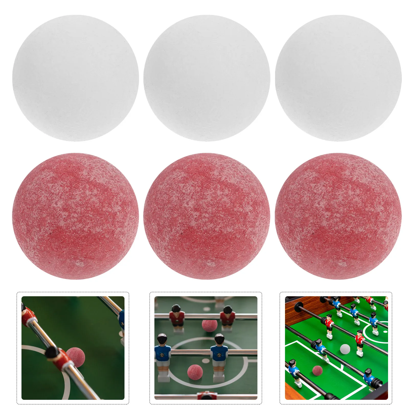 

6Pcs Foosball Table Soccer Replacement Balls 36Mm Mini Table Footballs Matte Finish Assorted Colors Foosball Game Accessories