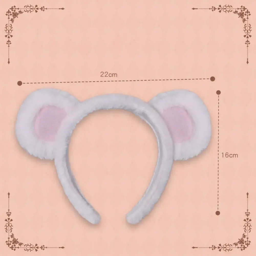 Lolita Bear Ears Hairband Fluffy Adorn Lovely Cosplay Cute Hairband Furry Animal Party Headdress Women Girl