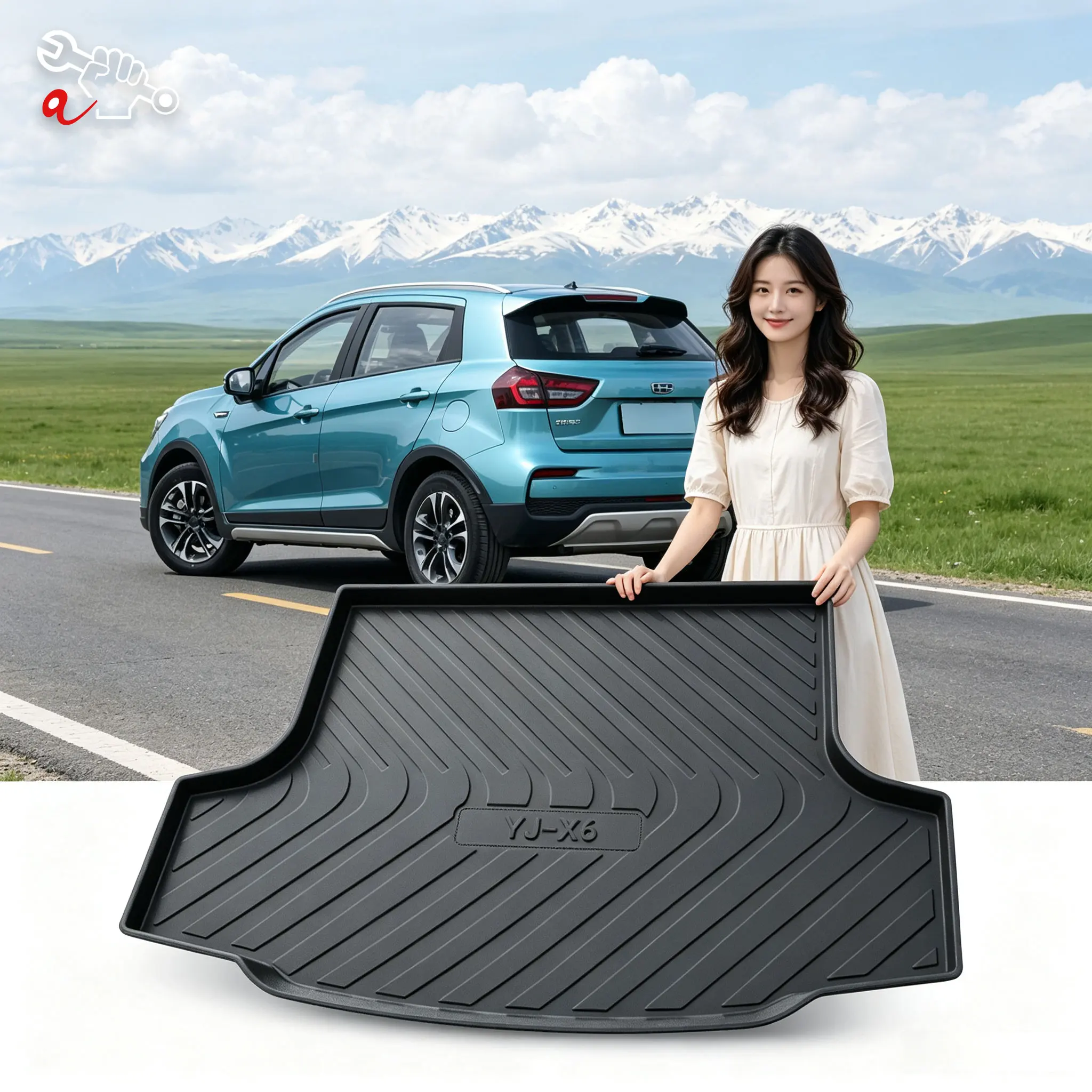 Custom Fit TPE Trunk Mat For Geely X6 Pro X3 Pro X1 Vision 2015-2026 Rear Cargo Liner Durable Anti-Dirty Cargo Boot Liner
