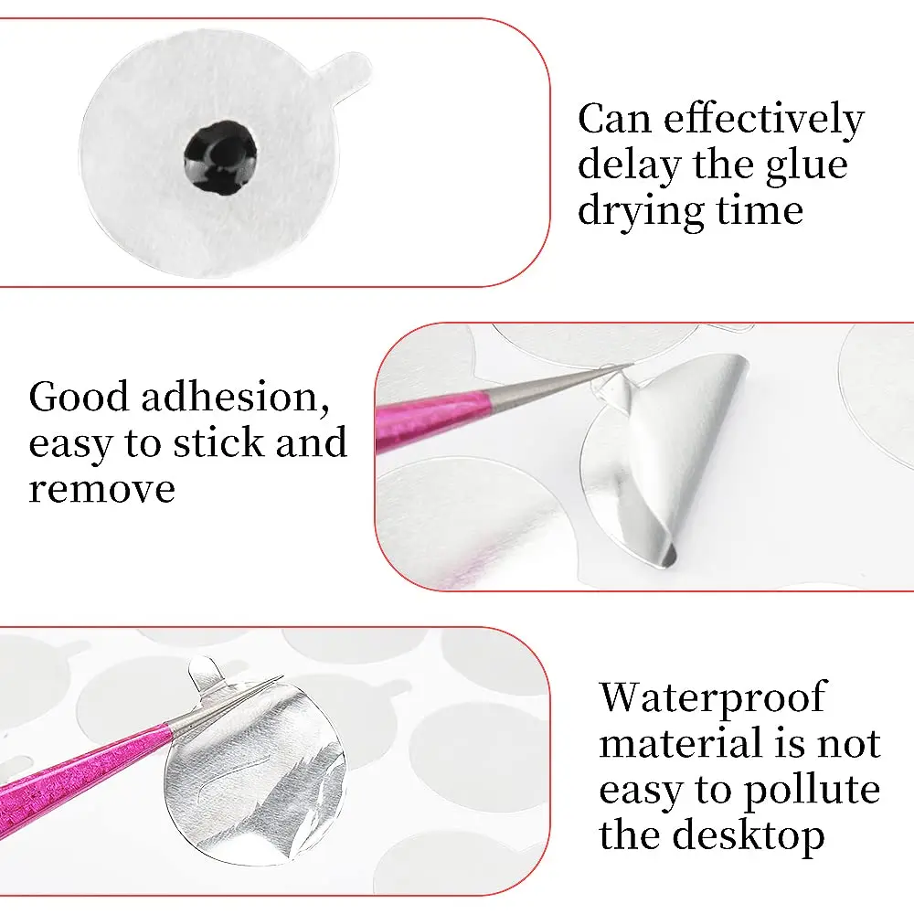 300 قطعة منصات ملصق احباط (10 ورقة) رمش تمديد لاصق الغراء البليت ملصق منصات ، حامل لاصق وسادة لاش ملصق