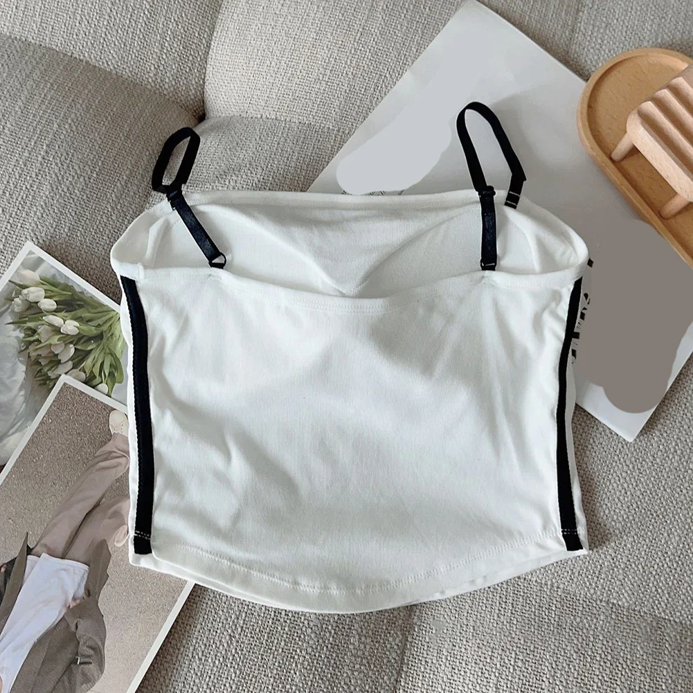 

Casual Sleeveless Fixed Cup Top Apricot One Shoulder Design Regular Length Suitable For Spring Vacation Outfit