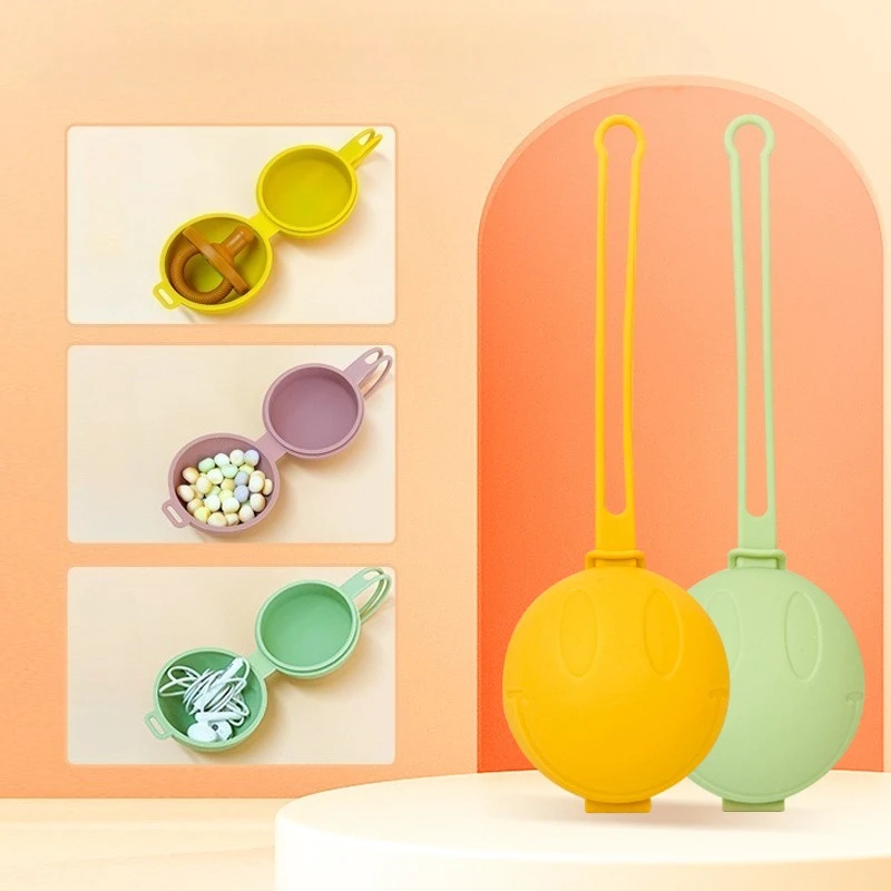 

1pcs Baby Silicone Pacifier Storage Case One-Piece Design Lemon Pacifier Container Silicone Portable Pacifier Cover Pouch Box