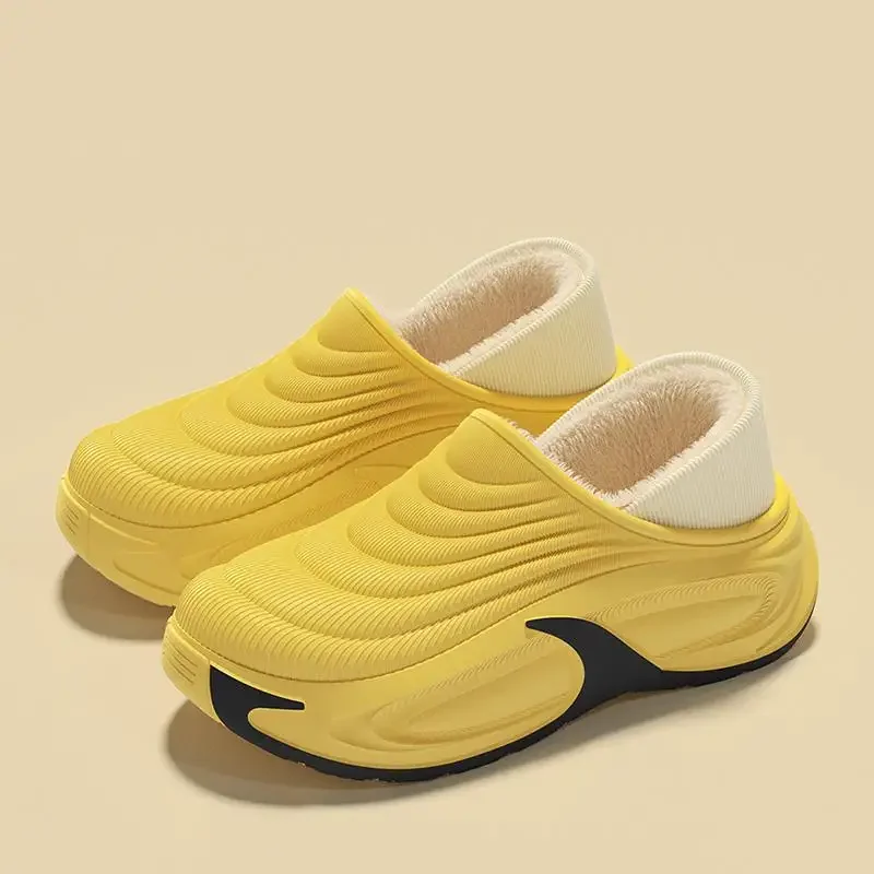 Herren Winter 2026 Warme Plüsch-EVA-Hausschuhe Wasserdichte Weichsohlen-Plateauschuhe Rutschfeste Baumwollschuhe für Zuhause und Outdoor – Detail 14