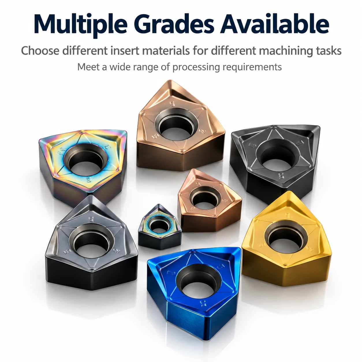 10pc WNMU0806 WNMU080608 Double-Sided Hexagonal Inserts 90° Angle Fast Feed MFWN900 for Steel Stainless Steel Aluminum Cast Iron