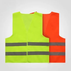 1 Pcs Reflective Strip Vest Car Emergency Fluorescent High Visibility Safety Vest Motorcycle Jackets Reflective Clothing Hi-Vis