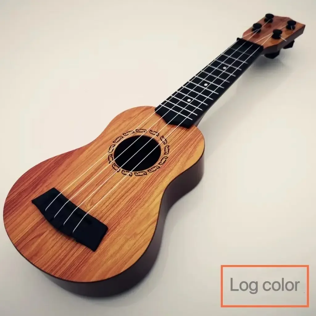 Guitarra de juguete para niños de 35cm, se puede utilizar para jugar a instrumentos elementales con paletas que simulan juguetes musicales Yukrili