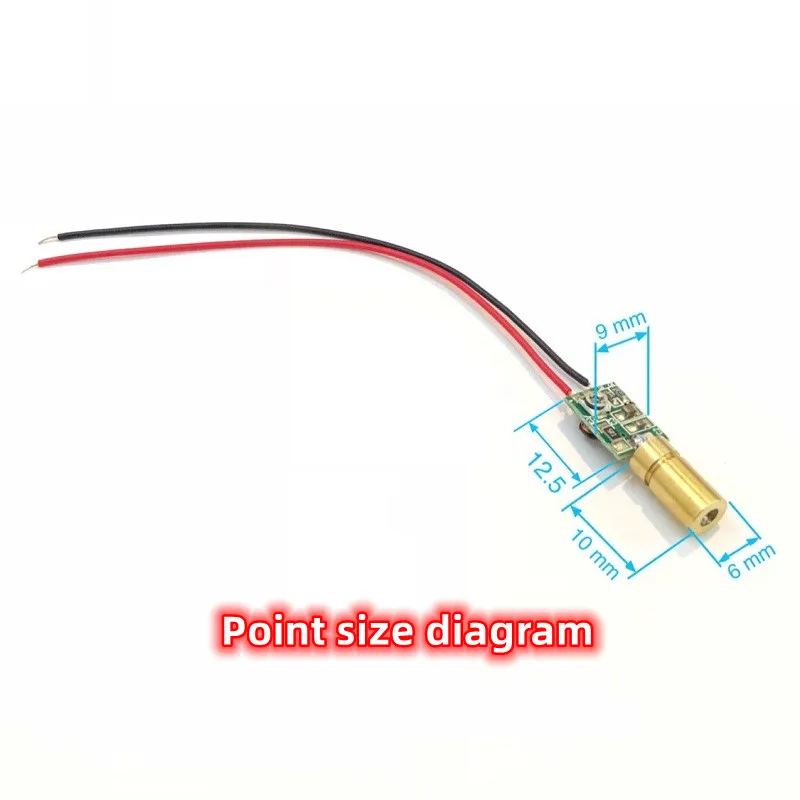 Modulo laser verde da 6mm testa laser verde a linea retta a forma di punto con lunghezza focale regolabile testa laser 520nm