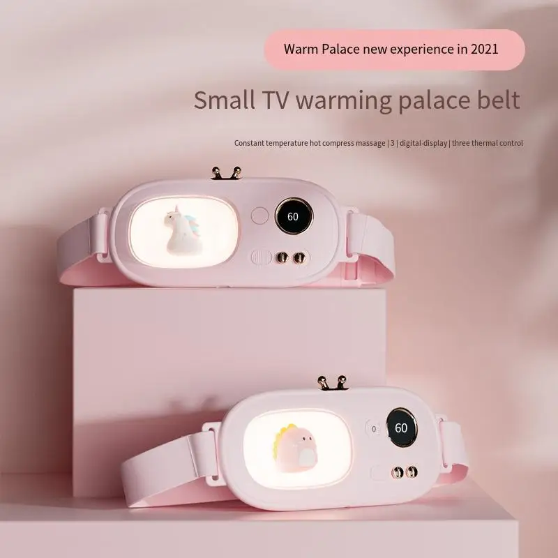 

Relieve Period Cramp Pain Heating Warm Palace Belt Heating Uterus Vibrating Massage Waist Relieve Menstrual Birthday Present