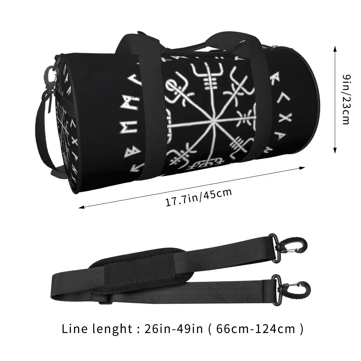 V-Vikings Norse Protection Sport Bags Compass Art Large Capacity Gym Bag Outdoor Men's Design Handbag Training Cute Fitness Bag