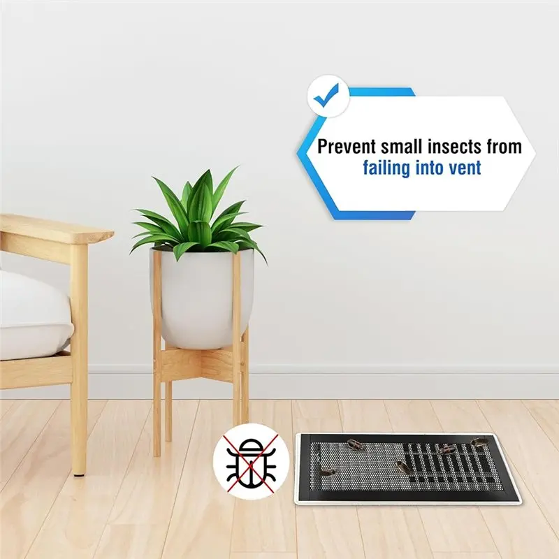 AAAN-PVC Grille Blocker 6PCS Magnetic Floor Vent Cover 5.5X12 Inch For Draft Control, HVAC Efficiency, And Home Decor - view 3