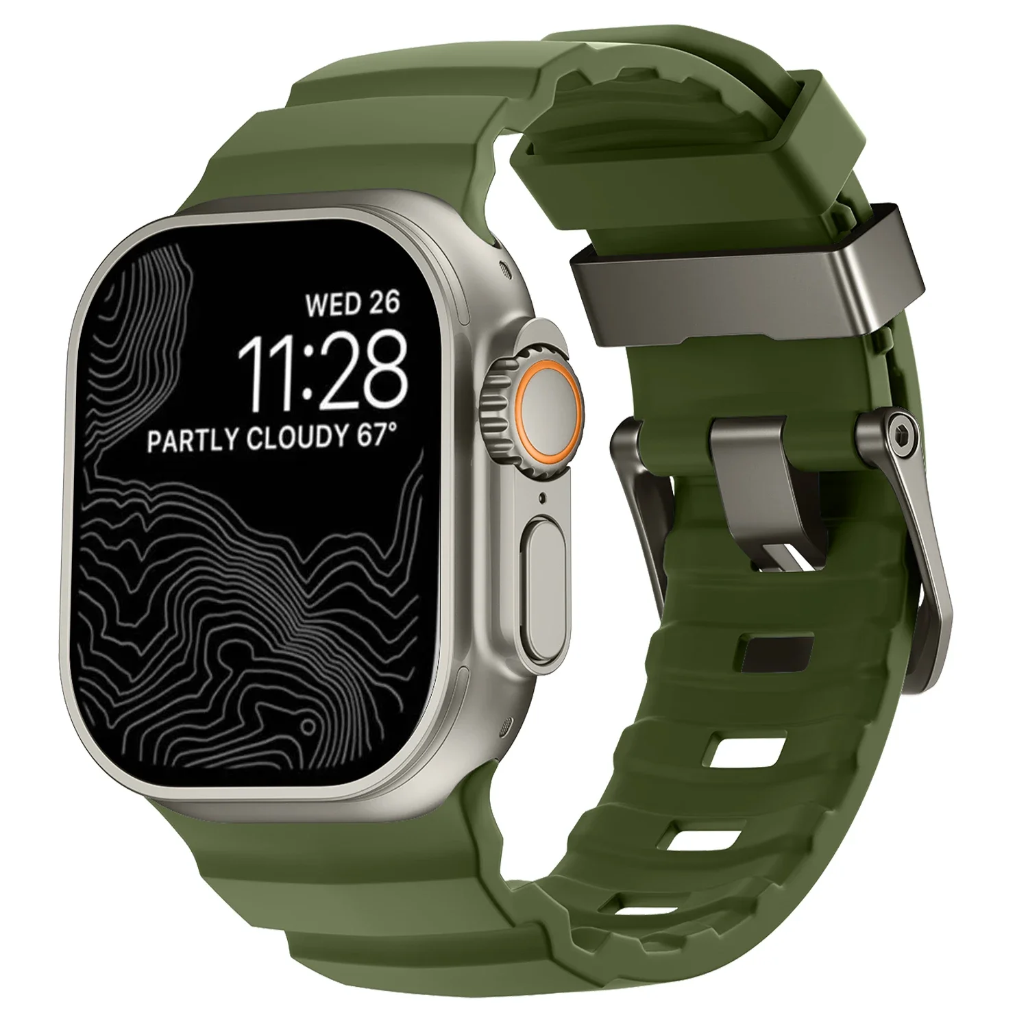 NONE Trail Silikonarmband für Apple Watch Ultra 3 2 49 mm Armband 46 mm 45 mm 44 mm Sportarmband für iWatch Serie 11 10 Ultra 9 8 7 6 SE3 7