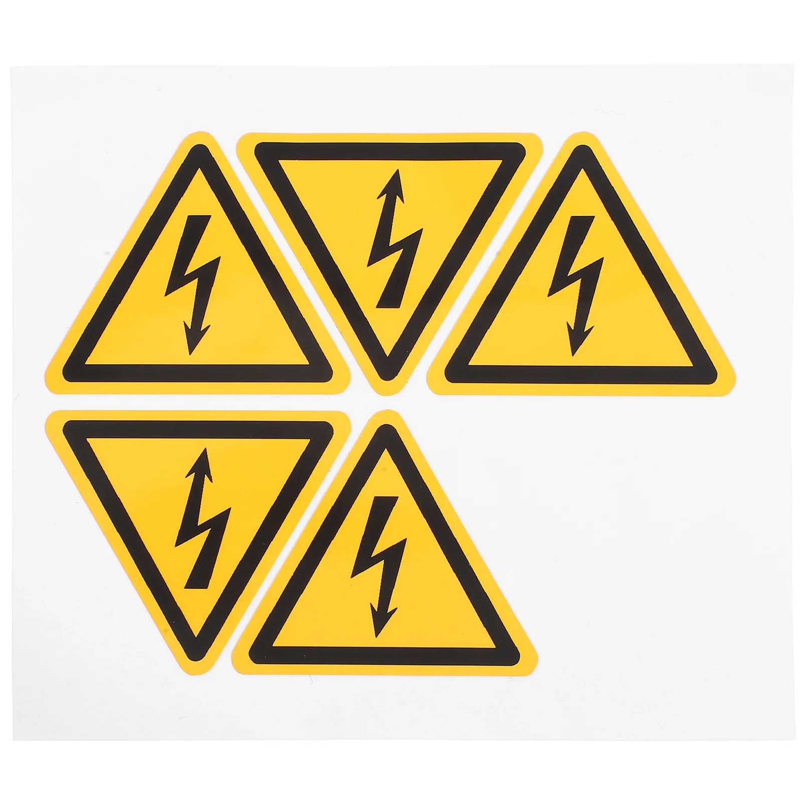 5Pcs Electrical Shock Warning Signs Durable PVC High Voltage Sign for Warning Safety Caution Stickers Electrical Panel Labels