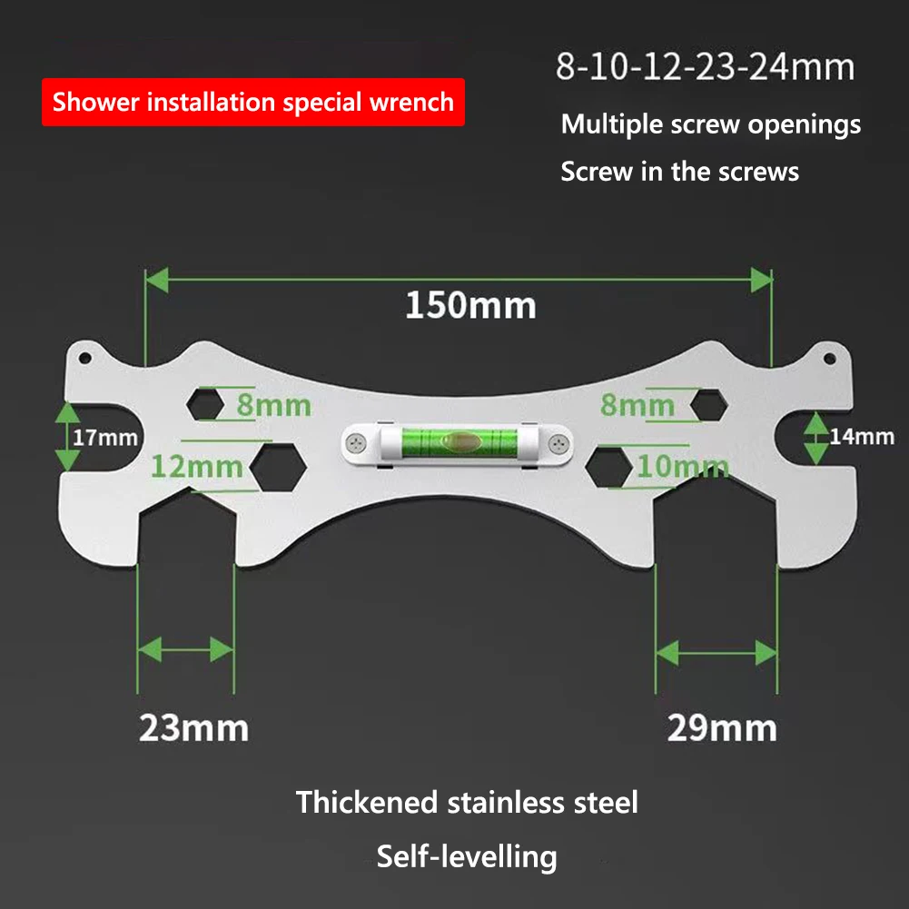 Bath Tap Special Wrench Tools with Level Shower Dual Headed Wrench Manual Tool Plumbing Tools Tap Spanner Repa