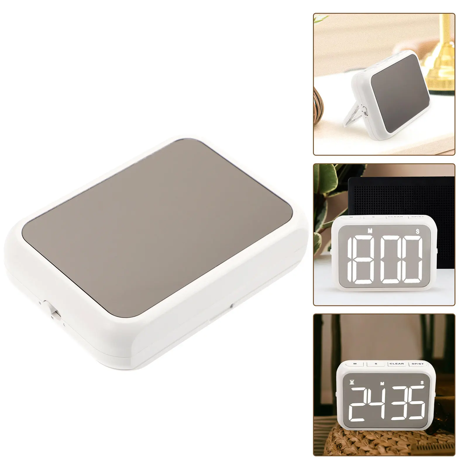 LED Digital Kitchen Timer with Magnetic Back and Stand Large Display Countdown Alarm Clock for Cooking Baking Studying Exam