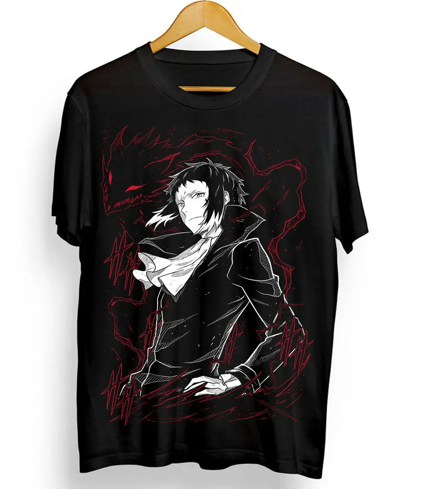 Ryunosuke Akutagawa T-Shirt Bungou Stray Dogs Japanese Black Shirt All Size