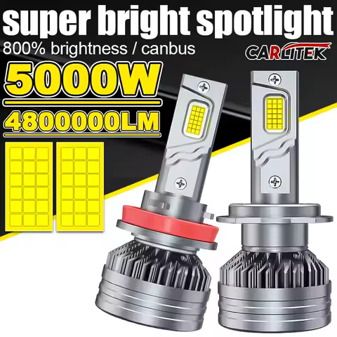 5000W 4800000LM H7 LED Headlights Canbus 36PCS CSP H4 H11 H1 H8 H9 HB3 9005 HB4 9006 9012 HIR2 Fog Lamps 6000K STG High Low Beam