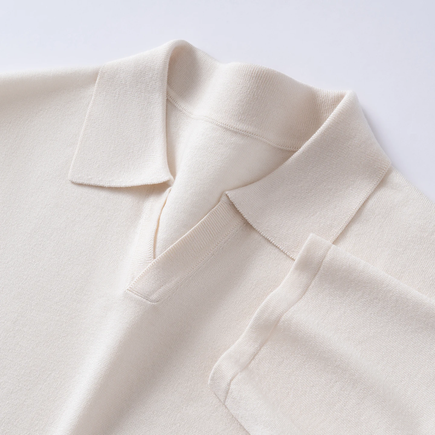 Summer Men's Ultra Fine Mulberry Silk Breathable Polo Neck Short Sleeve Solid Casual Knit Thin Business Polo Shirts for Men