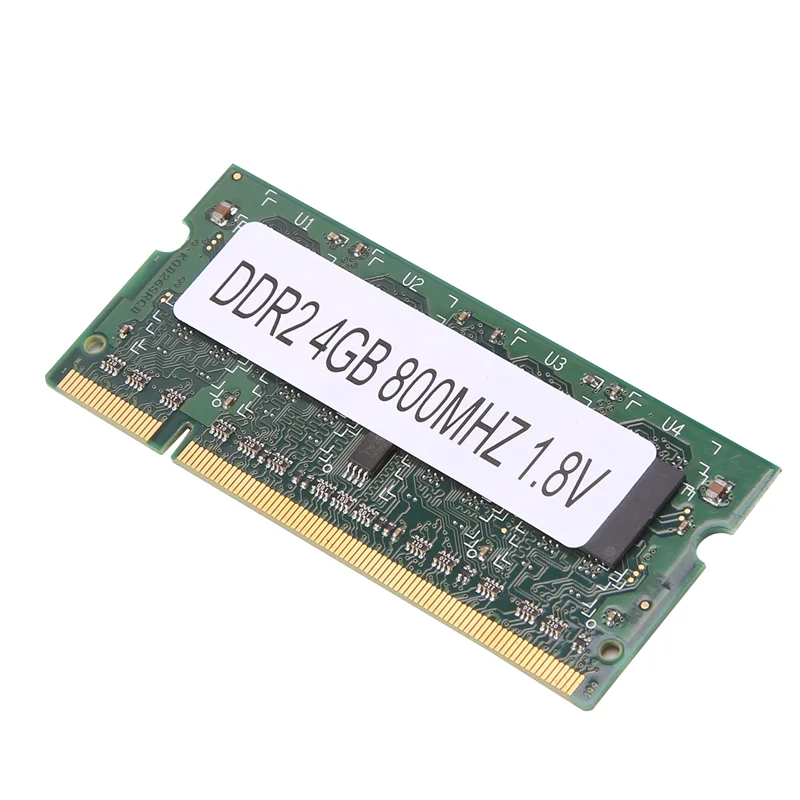 Mémoire RAM pour ordinateur portable Intel AMD, DDR2, 4 Go, 800MHz, PC2 6400, 2jas8, 200 broches, SODIMM