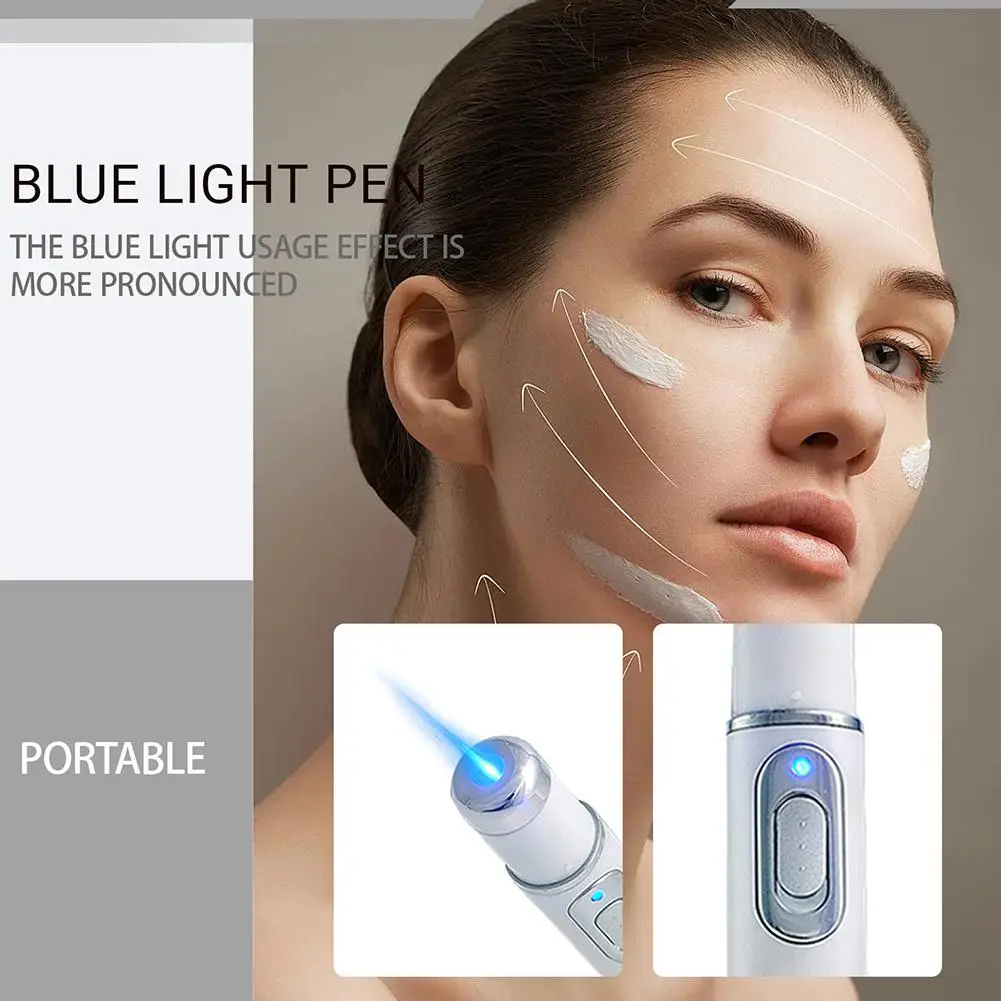 Vibrating Blue Light Eye Massager Pen Anti-Wrinkle Facial Device for Dark Circles, Eye Bags Fine Lines