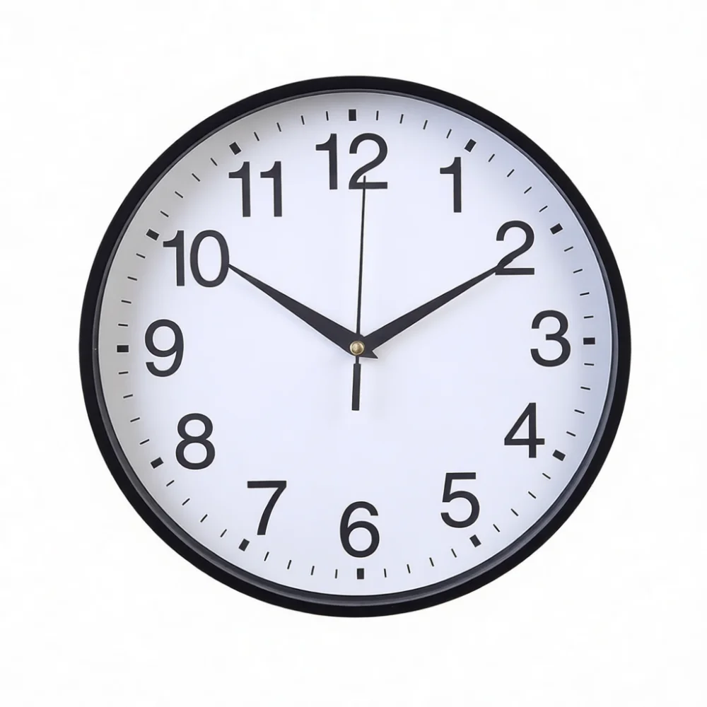 Modern Style Round Wall Clock Minimalist Decorative Hanging Timepiece For Home Living Room Bedroom Silent Quartz Clock