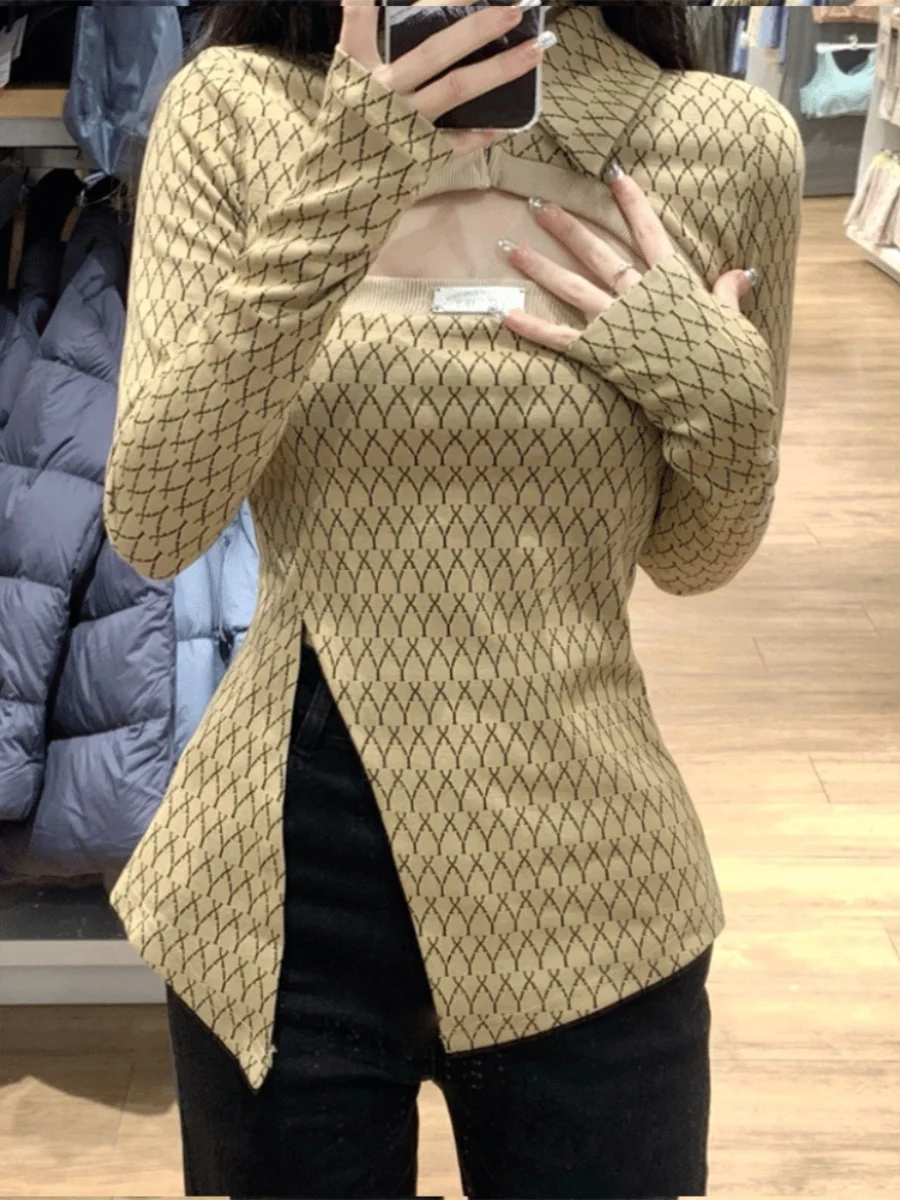 Origineel ontwerp afslankende sexy top bot set dames faionable tweedelig pak herfst trendy meisjesoutfit van Gong Miss