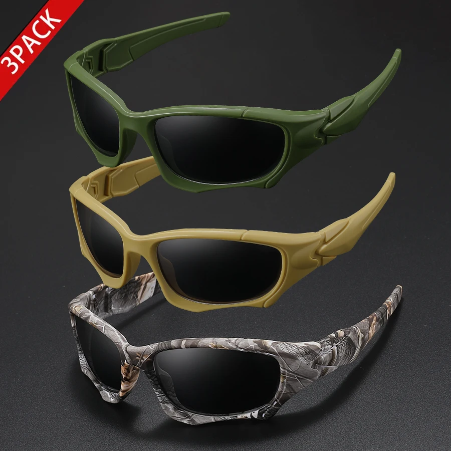 A set of 3 stylish cycling sunglasses, suitable for both men and women, ideal for cycling, hiking, and outdoor activities.