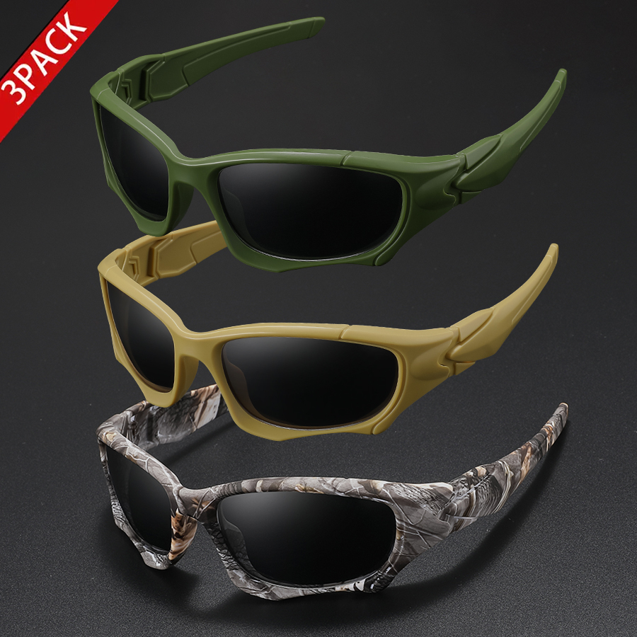  A set of 3 stylish cycling sunglasses, suitable for both men and women, ideal for cycling, hiking, and outdoor activities. 