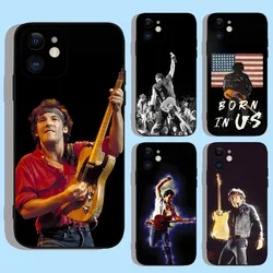 Bruce Springsteen Phone Case For Apple iPhone 15,14,13,12,11,XS,XR,X,8,7,Pro,Max,Plus,mini Silicone Black Cover