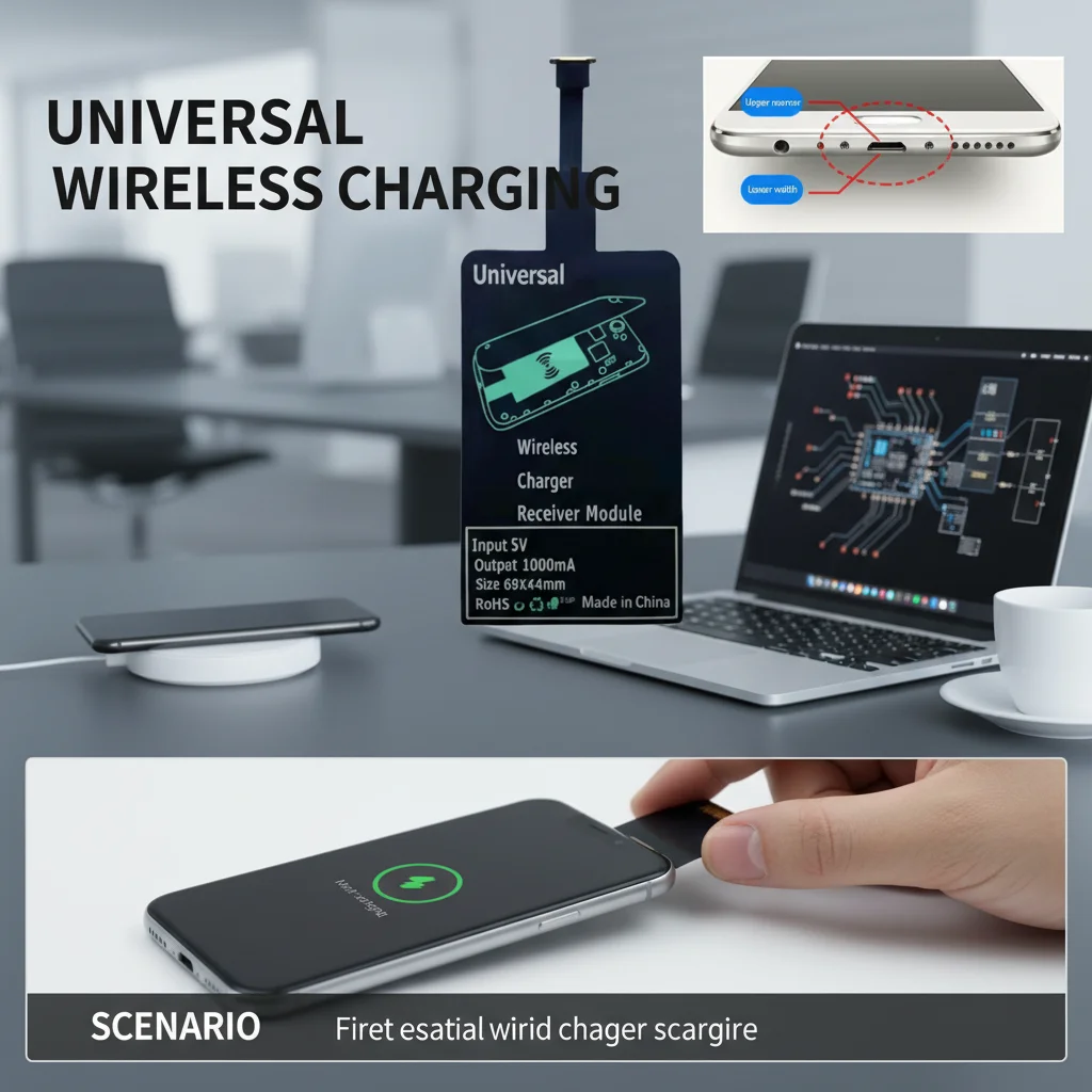 M6CF Wireless Charging Receiver Effortless Cable-Free Power Solution Convenient Wireless Charging Receiver
