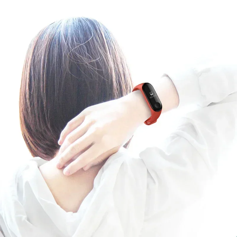 Uhrenarmband für Xiaomi Mi Band 7 6 5 4 3 Armband Silikon-Armband Handgelenksriemen MiBand 3/4 Band5 Band6 Smartwatch-Zubehör – Detail 3