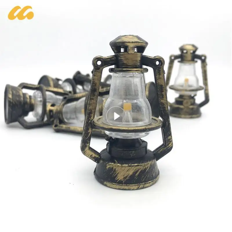 1-15pcs Miniature Oil Lamp Retro Style Mini Kerosene Lantern Micro Landscape Decor Scene Ornaments Dollhouse Accessories Decor