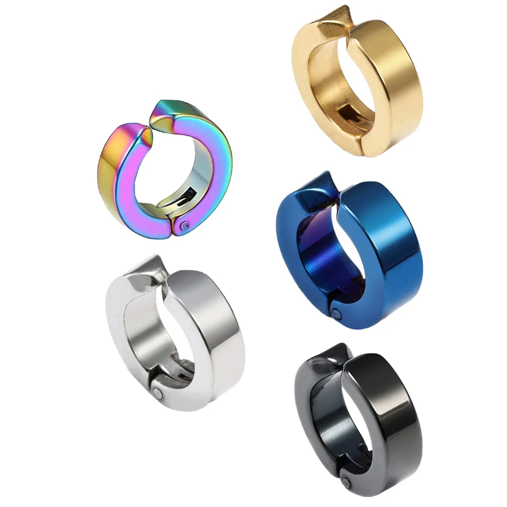 5 قطعة مشابك الأذن وأزرار حلية على الأقراط مشبك الظهر على الأقراط لطيف الفولاذ المقاوم للصدأ الكفة النساء التصميم الإبداعي