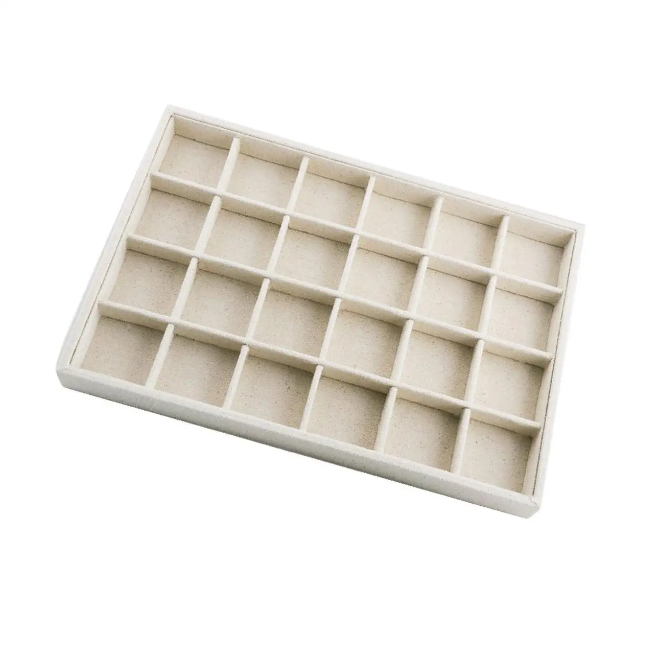 

Rings Earrings Jewelry Display Organizer Tray Holder 24 Grids Tray