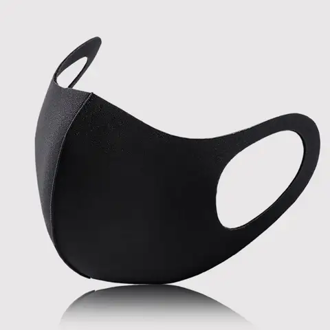 Sun Protection Face Mask for Men Women Spring Summer Black Earloop Mask Breathable Block Droplets Elastic Washable Face Mask