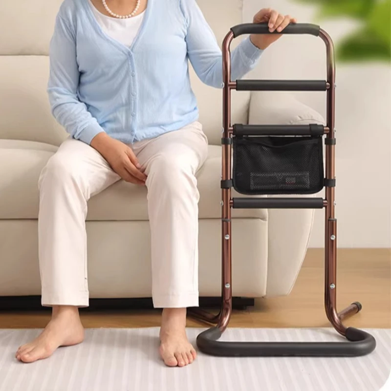 Thickened Aluminum Assist Frame,4-speed Adjustable Standing Aid,Foam Anti-slip Safety Bar,Minimalist Fall-proof Walker