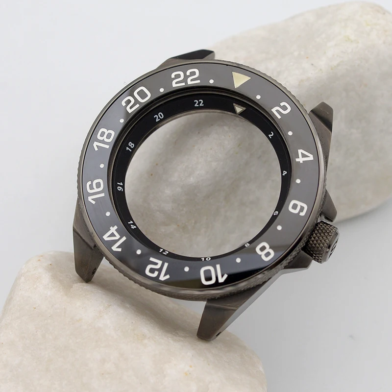 Gun Grey Colour King Samurai Watch Case Fits NH34 NH35 NH36 Japan Automatic 200M Waterproof King Samurai Series SRPE33K1