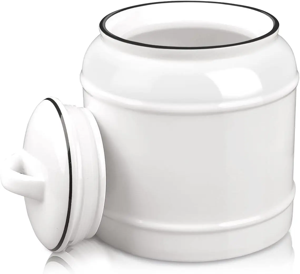 9cup/72oz Ceramic Jar for Dry Food Storage Containers, Airtight Cookie Jar with Lids, Porcelain Ceramic Canister for Kitchen