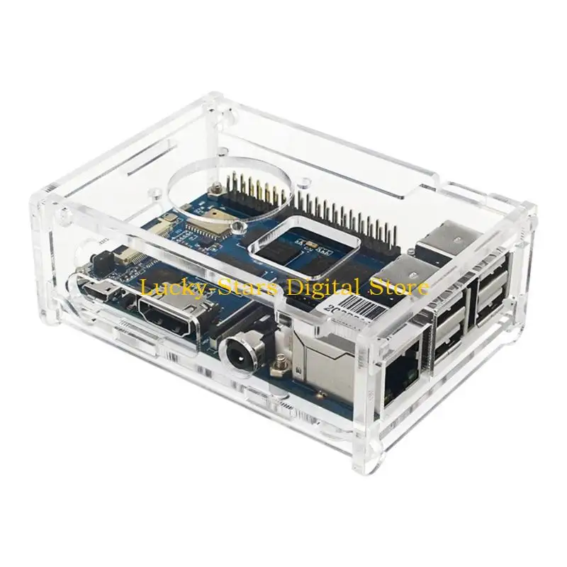 T3ee Case for Banana Tampa acrílico transparente para estojo com ventilador refrigeração