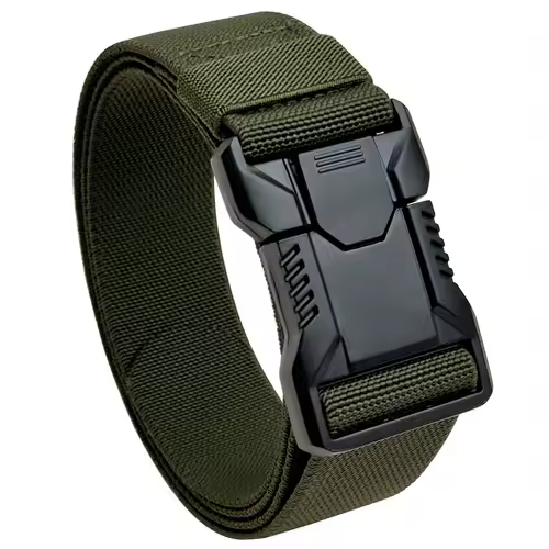 Red Ears Plastic buckle tactical belt men's multifunctional military fan canvas belt outdoor faux nylon training waist belt - Image 10