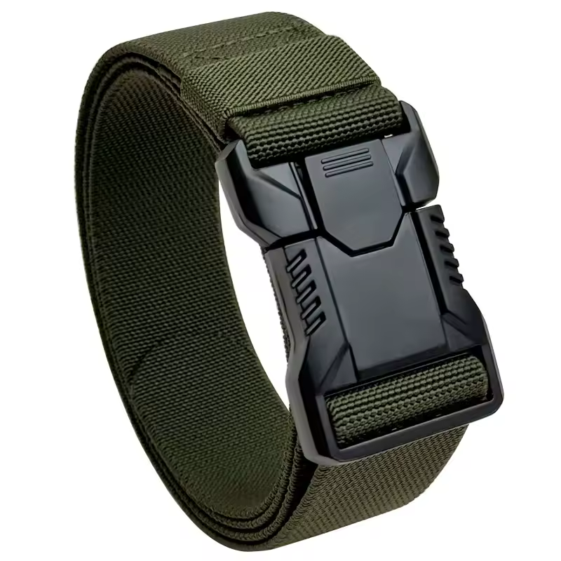 Red Ears Plastic buckle tactical belt men's multifunctional military fan canvas belt outdoor faux nylon training waist belt - Image 10