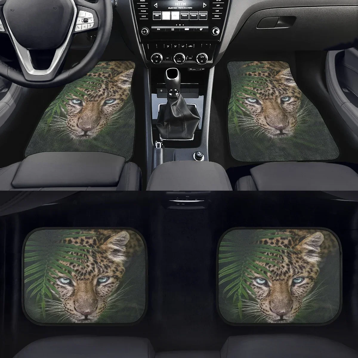 

Автомобильные коврикиFierce 3D Tiger Design, набор из 2 шт., подходят для большинства седанов, универсальный противоскользящий автомобильный ковер, нескользящий, моющийся, унисекс