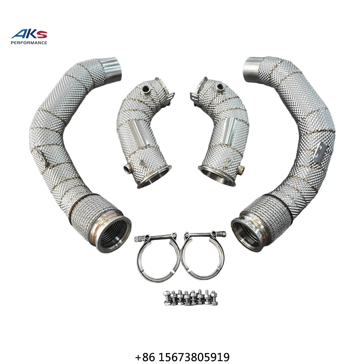 

Термозащитный даунпайп 3,5 дюйма для двигателя M5 F90 M8 S63 4.4T, на заказ