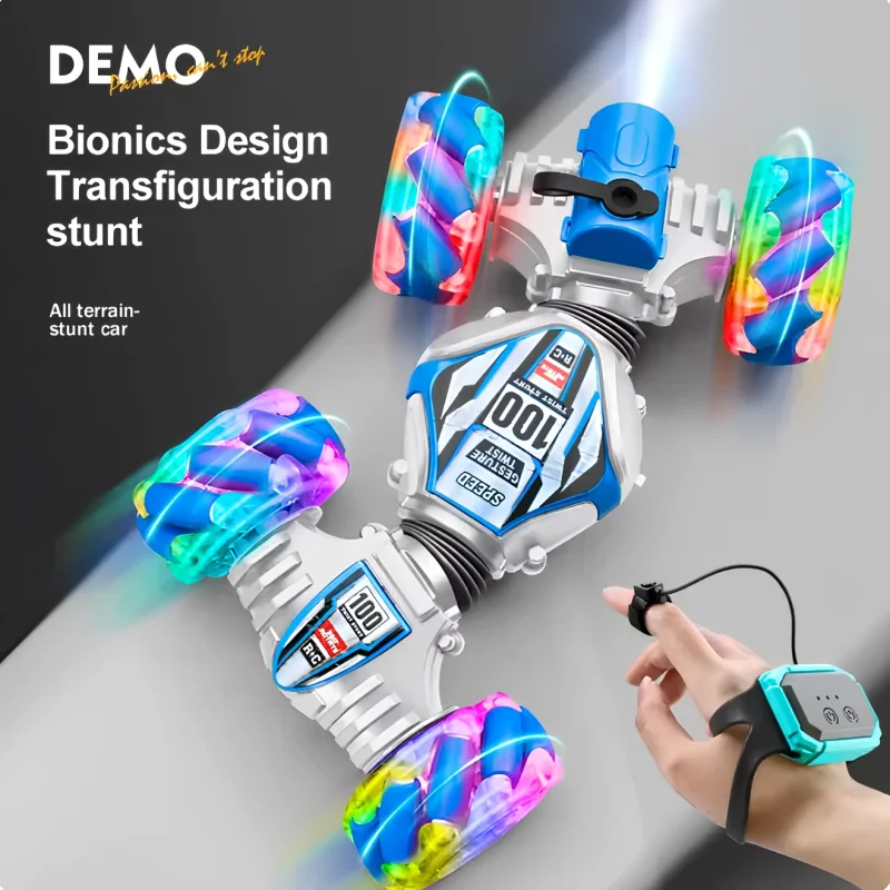 Dual Remote Control Gesture Sensing RC Drift Car, 4WD Vehicle with 360° Rotation & Jet Twist Stunt, All-Terrain Racing Toys