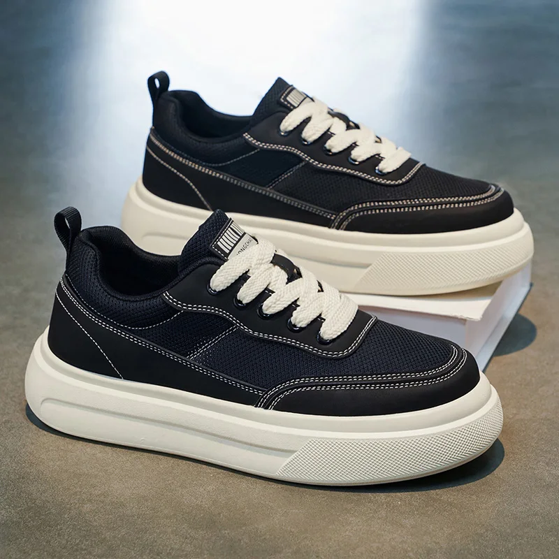 Fashion Anti Slip Man Sneakers Good Quality 2026 Autumn Mens Casual Shoes Men's Outdoor Breathable Wear-resistant Beige Footwear