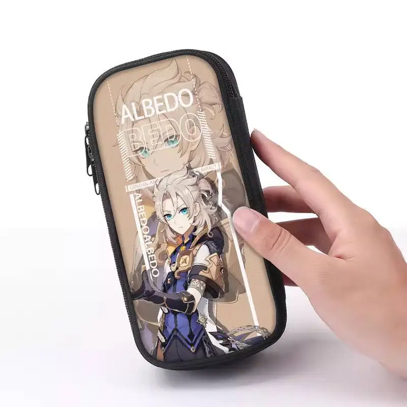 Genshin Impact Elementary Internet Celebrity 2025 New Model Bag Junior High School Large Capacity Super Popular Pencil Case Ani