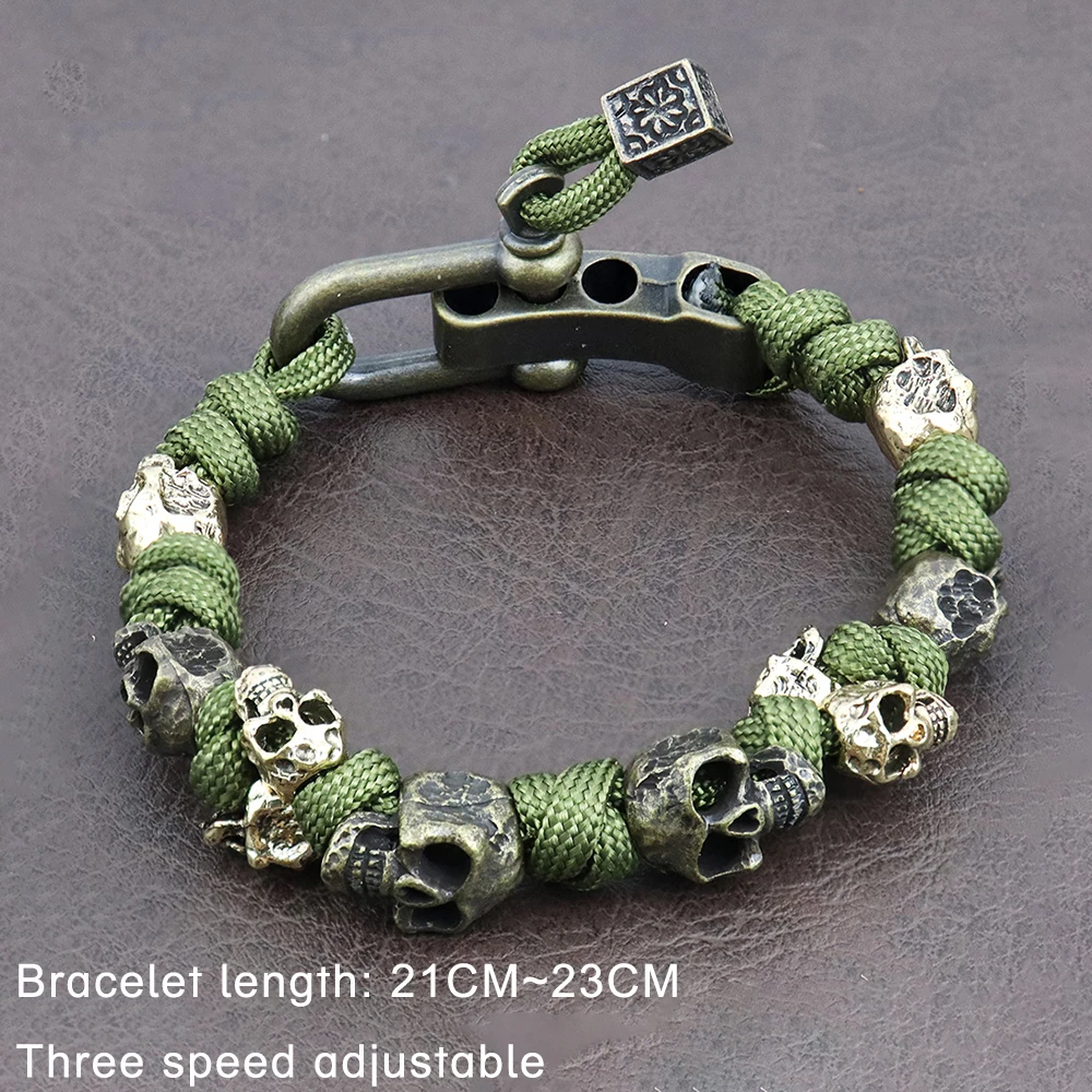 Unbranded Skull Paracord Bracelet Black 8