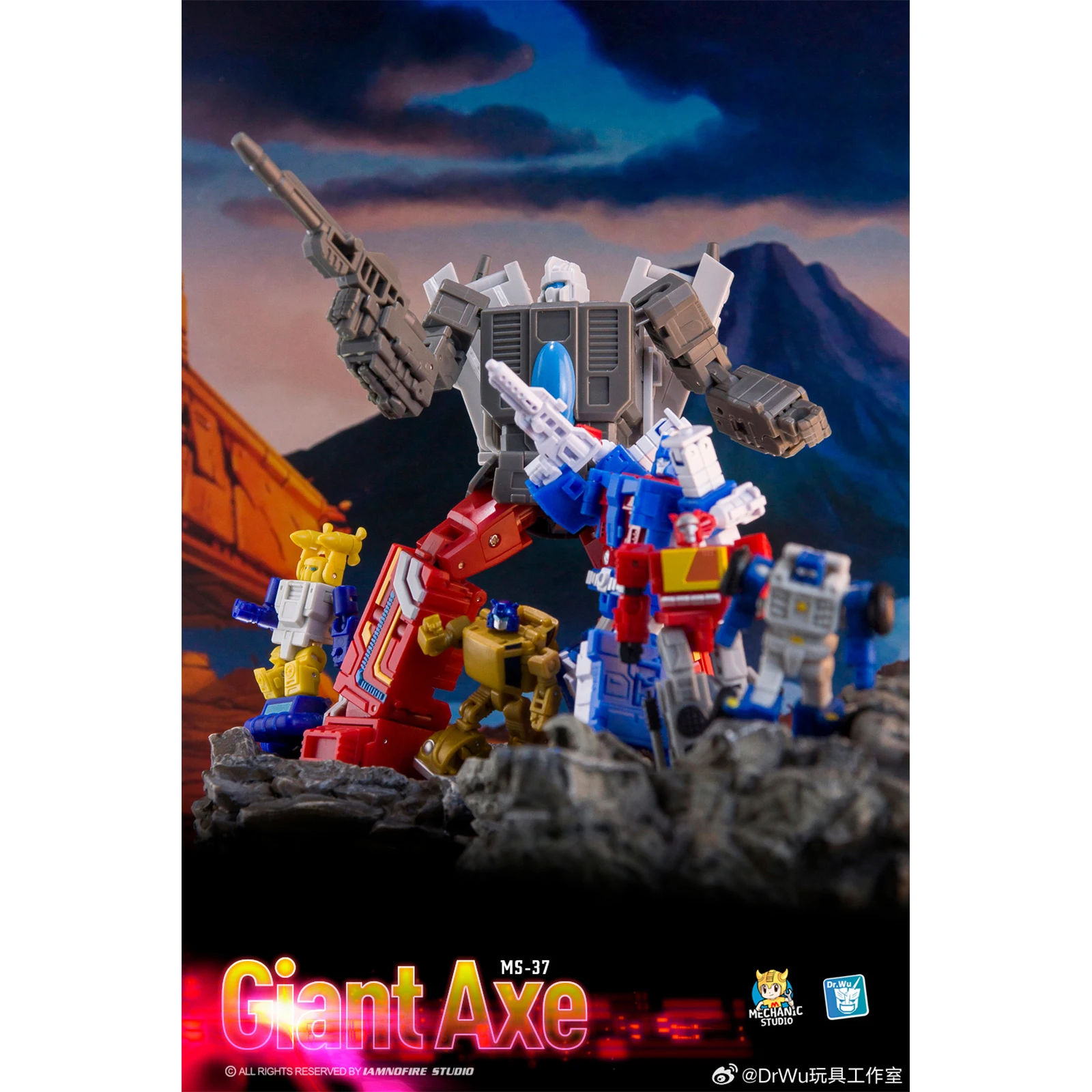 [In Stock With Bonus]DR.WU Transformation Dr Wu And MFT Collaborate MS37 MS-37 Giant Axe Broadside Action Figure Deformation Toy