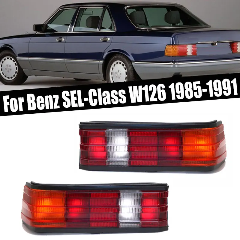

For Benz SEL-Class W126 1985-1991 Rear Taillamp Signal Lamp Warning Brake Light Rear Stop Lamp Taillight Housing Without Bulb